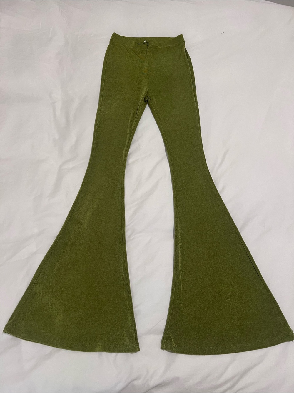 Olive Green Flared Leggings
